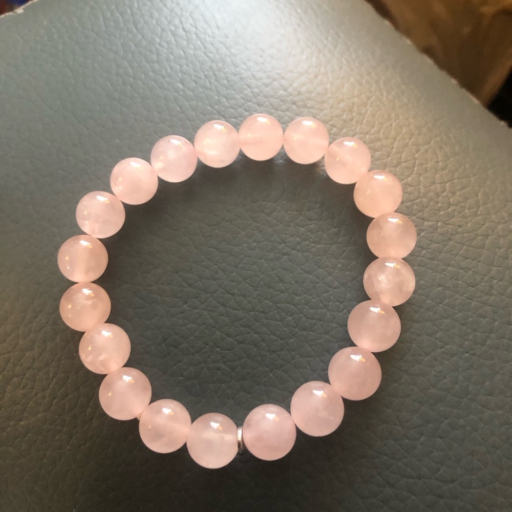 Chic Rose Quartz Beaded Bracelet